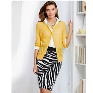Talbots Zebra Print Pencil Skirt (Size: 10)